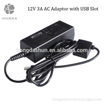 Universal Portable usb pin 12v 3a 36w Tablet AC Adapter for lenovo thinkpad10 PC